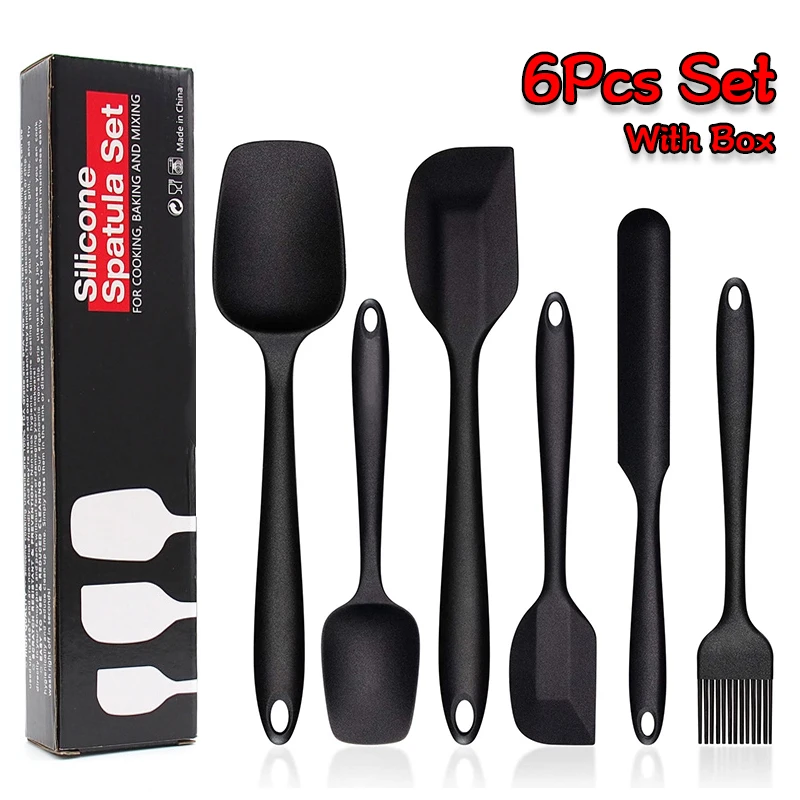Heat Resistant Flexible Silicone Spatulas Cake Scraping Baking kitchen Cooking 