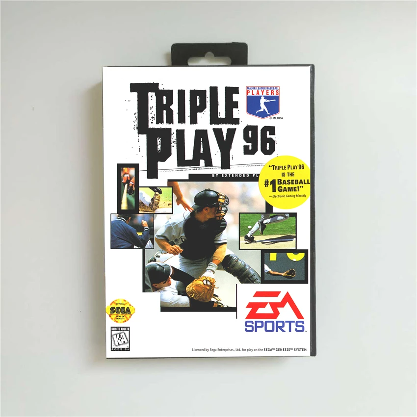 

Triple Play 96 - USA Cover With Retail Box 16 Bit MD Game Card for Sega Megadrive Genesis Video Game Console