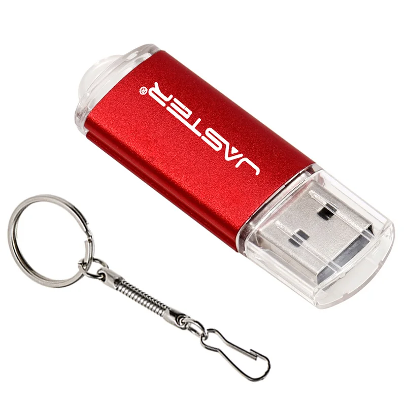 thumbnail image 1 of JASTER New Creative With Key Chain USB 2.0 Flash Drive 128GB 64GB 32GB 16GB 8GB 4GB Pendrive Fashion 9 Colors U Stick Gift, 1 of 5