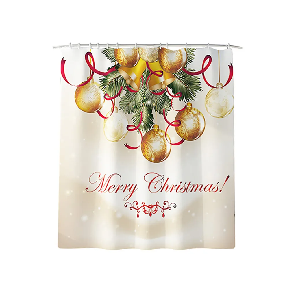 Товары, Рождественский золотой шар, коврик для ванной комнаты и занавеска для душа, набор из четырех предметов, поддержка, Прямая поставка - Цвет: B
