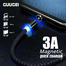 GUUGEI Магнитный Micro USB кабель для iPhone 11pro samsung Android для Umidigi F2 мобильный телефон провод для быстрой зарядки Магнитная Зарядка