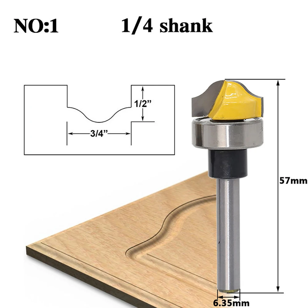 

3/4 Inch Faux Panel Groove Router Bit 1/4 inch Shank diameter For Woodworking Tool Milling Cutter For CNC Machines Accessories