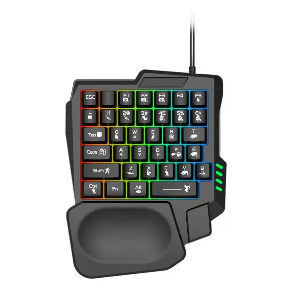 Клавиатура для одной руки игровая с левой клавиатурой 35 клавиш RGB подсветка