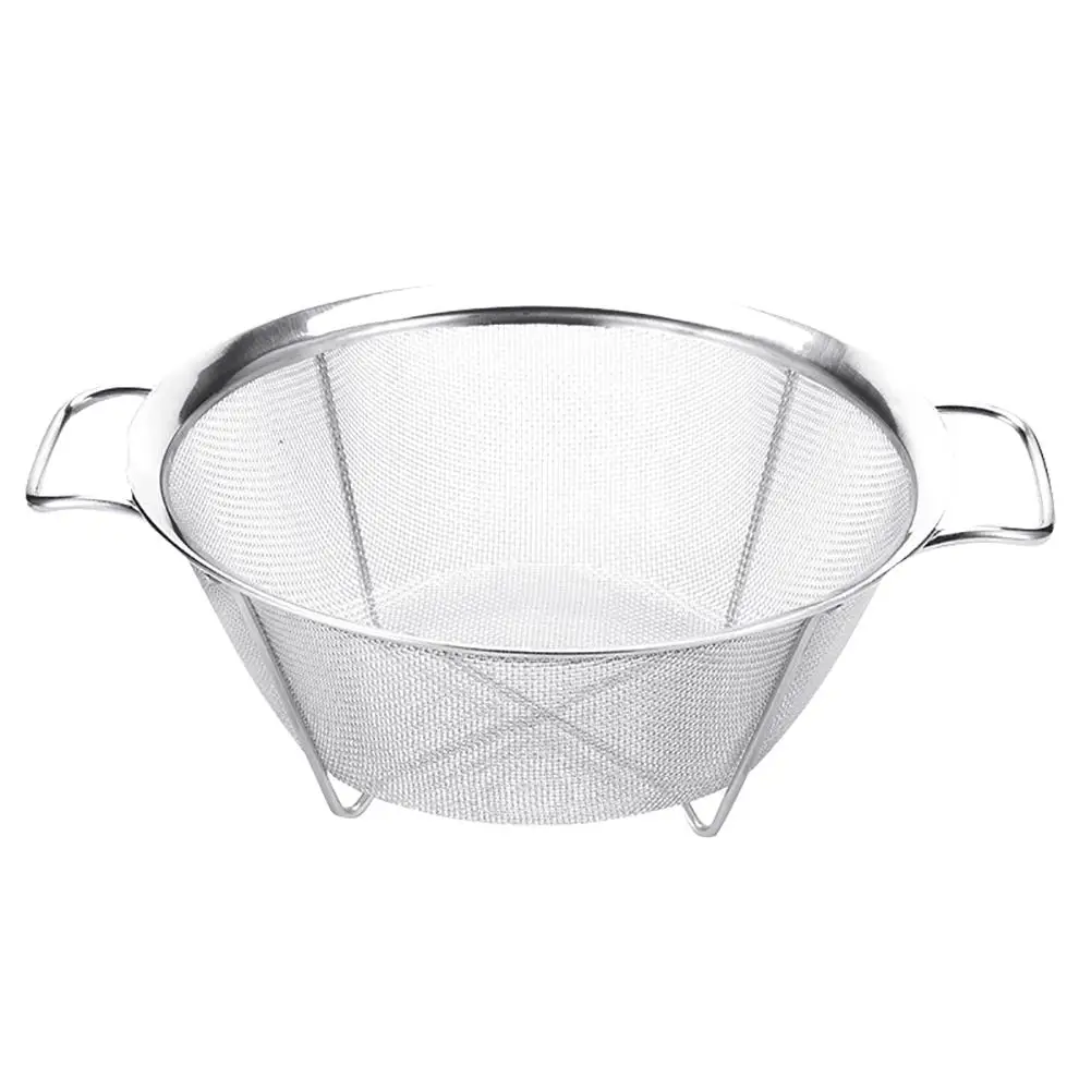Stainless Steel Fine Mesh Washing Rice Strainer Portable Fruits