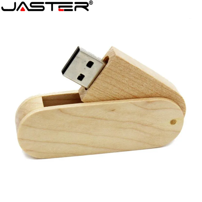 JASTER 1 шт. Бесплатная доставка Пользовательский логотип вращающийся деревянный USB