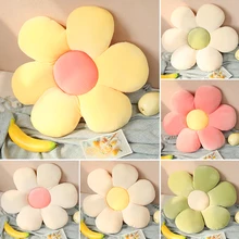 

Cute Flower Plush Pillow Soft Plant Cartoon Chair Backrest Living Room Bedroom Home Decoration Sofa Cushion Girl Birthday Gift