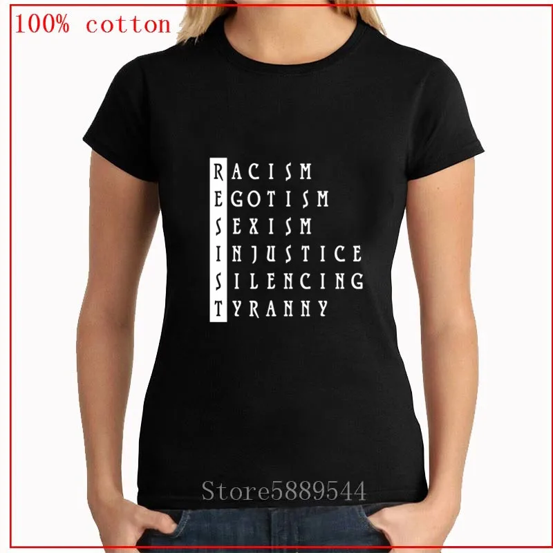 Женская футболка Camisetas белая с принтом для сопротивления политики протеста