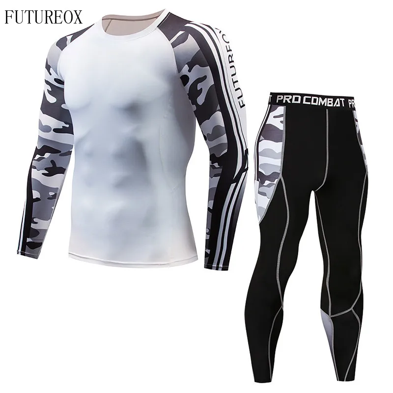 Men's winter long compression underwear quick-drying Drops lnip, Russian Canadian and European women's warm suits - Цвет: 2007b