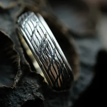 

Rotatable Tibetan Silver Lovers Rings 925 Sterling Silver Texture Lucky Rings S925 Buddhism Lovers Rotatable Birthday Rings