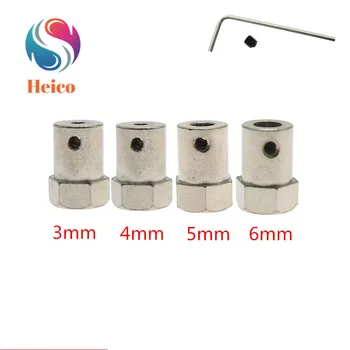 

3/4/5/6mm Hexagonal Copper Shaft Coupling Connector Metal Connecting Shaft Coupler Hub for Robot Car Chassis DIY RC Toy