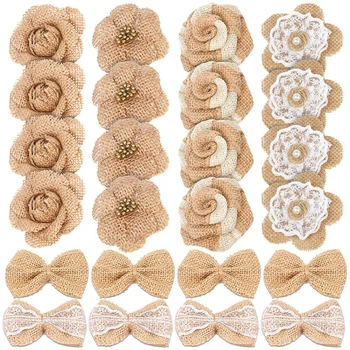 

DIY Craft Vintage Rustic Flowers country wedding Thanksgiving Christmas table centerpiece gift box wrapping decoration favor