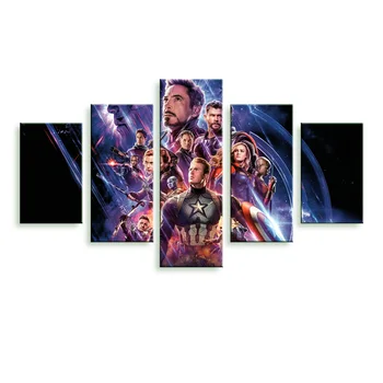 

5 Piece HD Latest movie poster Spider-Man Away Canvas Painting for Living Room Home Decor Canvas Art Wall Poster (no Frame)
