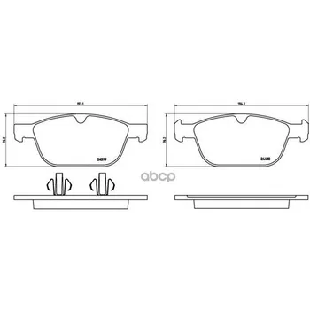 

Brake disc pads front. Volvo XC60 (156) 05/08- / Volvo XC90 I (275) 06/02-01/15 Brembo art. p86023