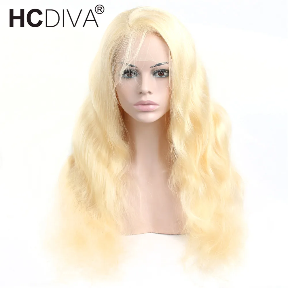 Onda do Corpo Dianteira do Laço Peruca de Cabelo Densidade Polegada Loira Peruca 13x4 hd Laço Transparente Brasileiro Remy Humano 180% 42 613 10 High Quality Apliques e perucas