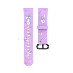 Colorful Printed Silicone Strap for Smartwatch Bracelet Wristband (M)