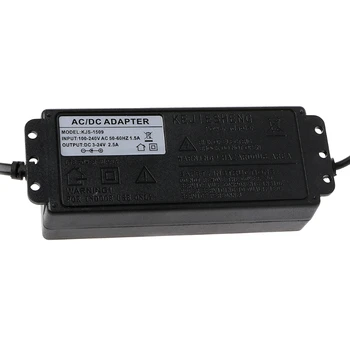

60W 3-24V Adjustable Adapter With Display Screen Of Voltage DC5.5x2.1/2.5mm 40JA