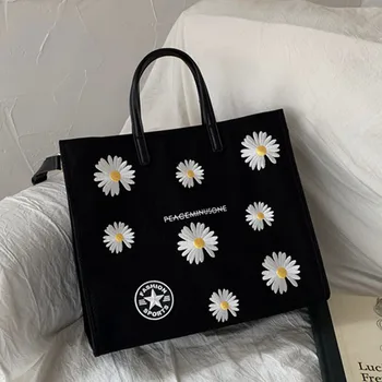 

High Quality Embroidery Ladies Handbag 2020 New Large-capacity Canvas Bag Luxury Fashion Shoulder Diagonal Bag Women Handbags