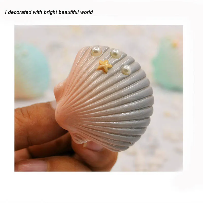 1Pcs Car Styling Air Freshener Clip Air Condition Vent Perfume The Cute Multicolored Shell Car Accessories - Название цвета: 4