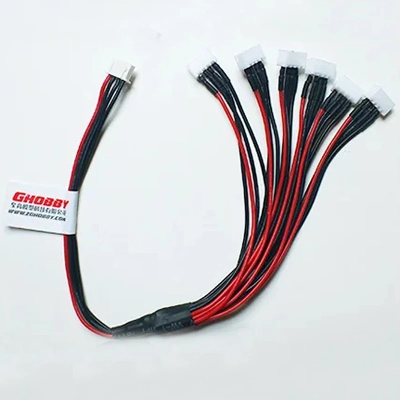 1pc 6in1 2S 3S 4S 5S 6S 7S Charging Cable B6 Charger Parallel Connection Balance Wire Extension Cord for RC Models Lipo Battery