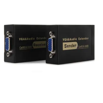 

VGA extender 100 meters single network cable transmission to rj45 signal amplifier audio and video synchronization HD 1080p