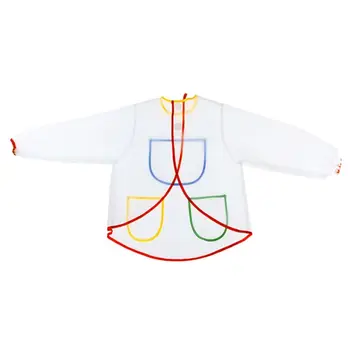 

Children Kids Art Smock Waterproof Toddler Long Sleeve DIY Painting Drawing Apron with 3 Pockets for Age 3-4 Years Old Classroom