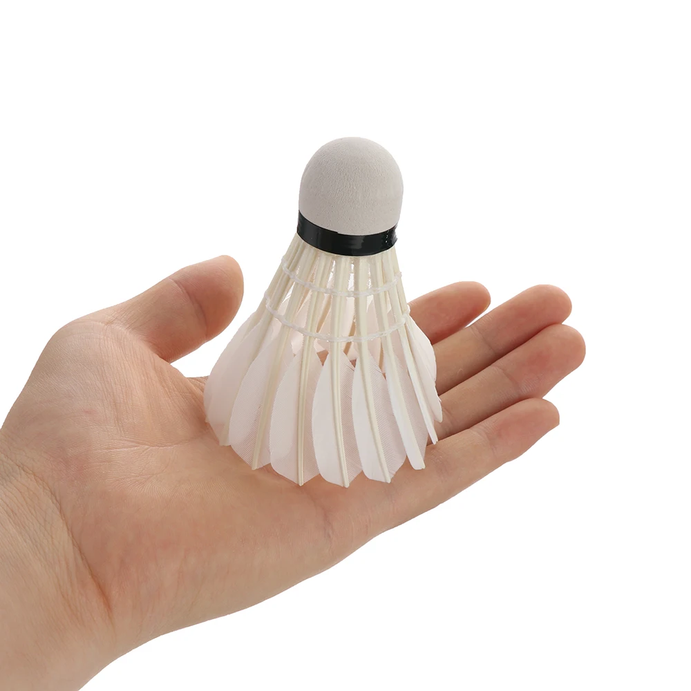 Badminton Shuttlecock Badminton Ball Feather Shuttlecock 12Pcs/Boxed Goose Feather Sports Badminton Shuttlecocks Foam Head Badminton Balls Game Training Balls