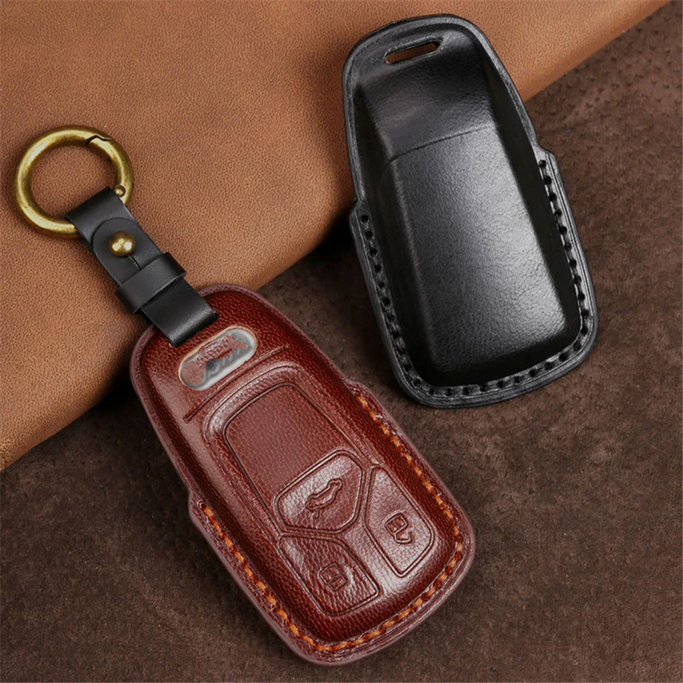 Custodia portachiavi per Auto custodia portachiavi per Audi a1 a3 8v a4 b9 a5 a6 c7 q3 q5 q7 tt supporto Shell Auto portachiavi proteggi Set accessori - H1ebbc0d55eb845baaabb52f478e9d511D