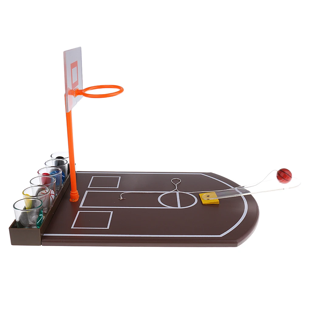 Basketball Shot Glass Set Drinking Game Adult Party Pub Bar Entertainment