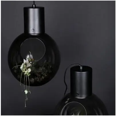 Люстра с растениями тема ресторанная барная люстра креативная одна голова pub декоративная будка оконная люстра led