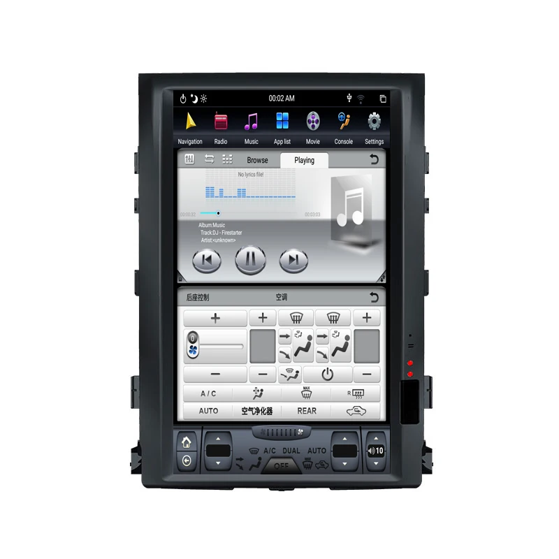 Android 9,0 Tesla вертикальный экран Автомобильный плеер gps навигация для Toyota Land Cruiser LC100 2002-2007 аудио плеер 12,1 дюймов
