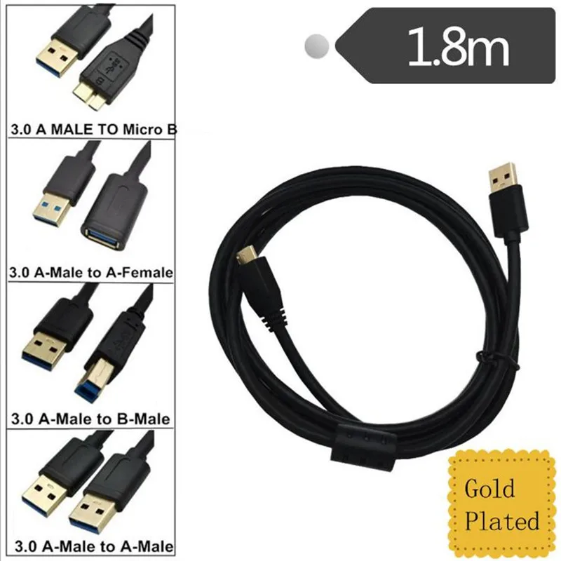 Кабель USB ГБ/сек. (штекер)/Micro B (гнездо) 5/3 0/1 8 м | Электроника