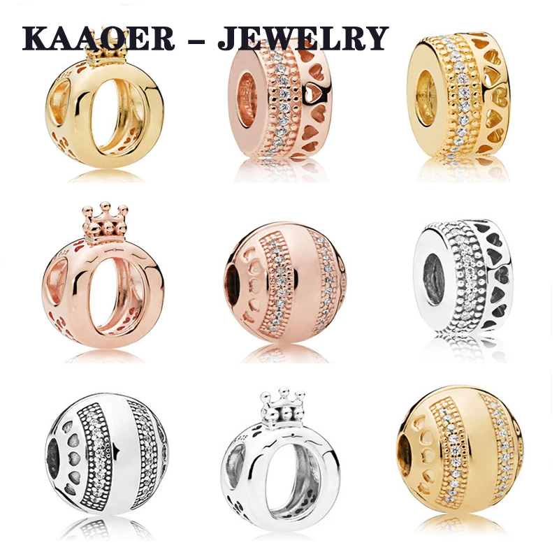 KAAOER ювелирные изделия 925 Чистое серебро 11 Очаровательная бисерная Корона полый шарик из бисера ювелирные изделия аксессуары собственные соответствующие ювелирные изделия
