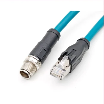 

M12 Connectors to Rj45 Pulg Connectors Waterproof IP67 M12 Sensor Connector PROFINET CAT5E -Support Customized