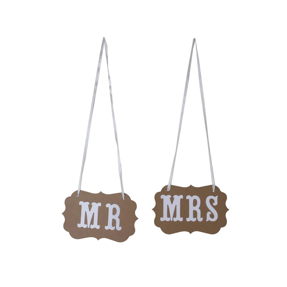 

Mr and Mrs Photo Props, Mr and Mrs Chair Signs, Bride and Groom Signs, Photo Booth Signs, Unique Wedding Decor (Brown)