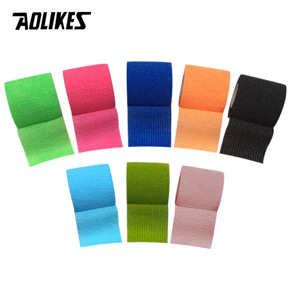 AOLIKES 5CM*450CM Waterproof Medical Therapy Self Adhesive Bandage Muscle Tape Finger Joints Wrap First Aid Kit Pet Elastic Band
