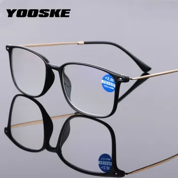 

YOOSKE Anti Blue Light Reading Glasses Women Men Retro Ultralight TR90 Presbyopic Eyeglasses Diopter +1.0 1.5 2.0 2.5 3.0