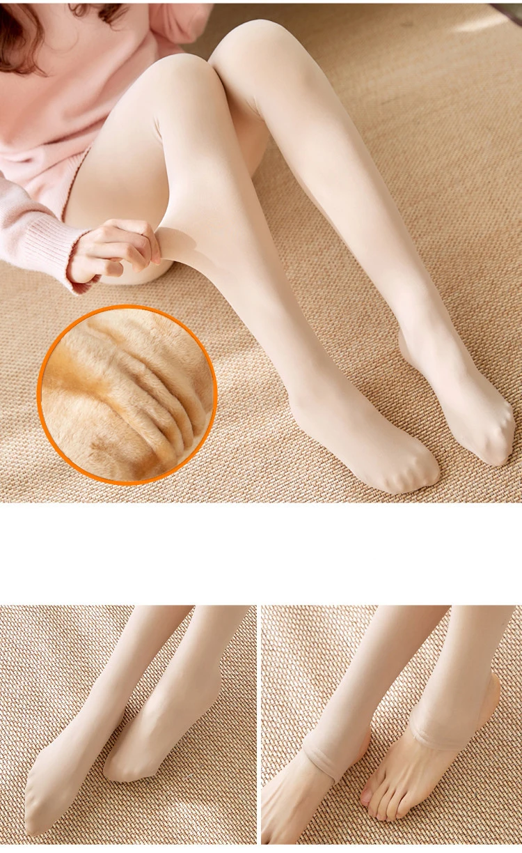 Light and Thin Legs Leggings Women's Autumn and Winter Models Plus Velvet Thickening 300g Skin Color Sexy Clothes Stretch