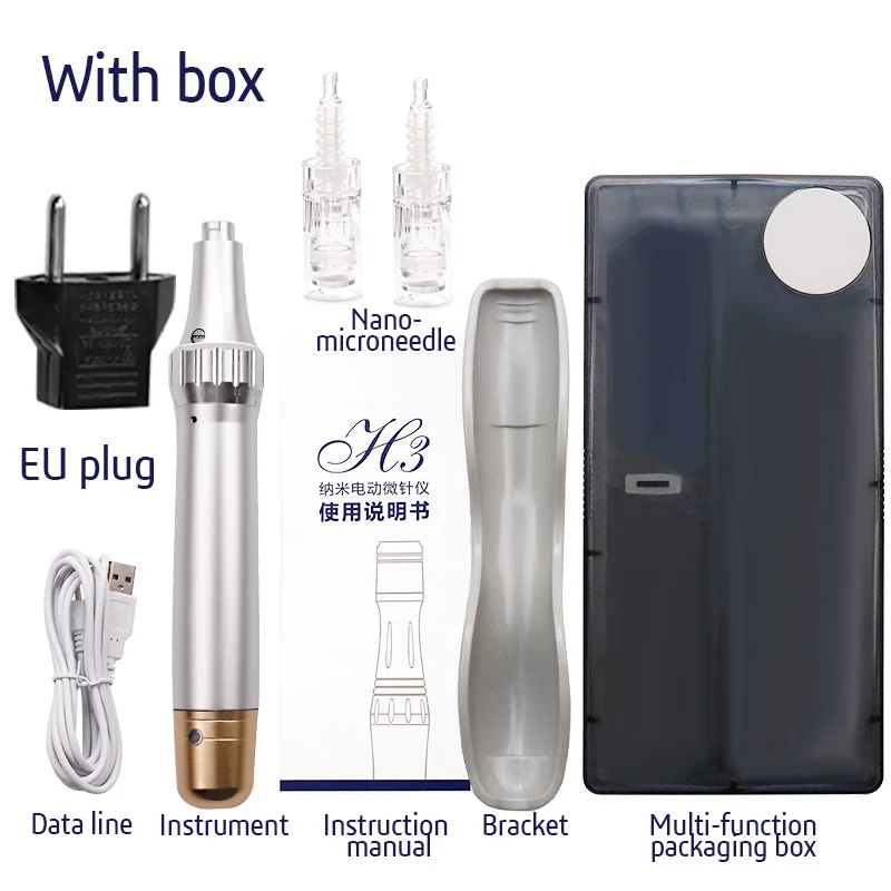 With Box Электрический автоматический Dr. Pen M5-C микроиглы ручка штык Prot иглы картриджи ручка использовать с проводным кабелем Drpen ULTIMA m5-c - Цвет: With Box