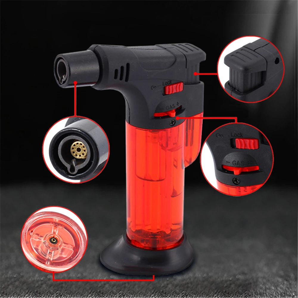 Outdoor Butane Gas Lighter Refillable Jet Flame Spray Gun