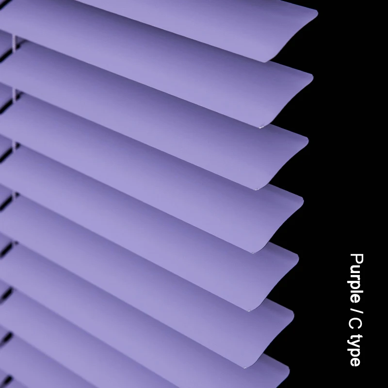 Purple Индивидуальные 25 мм планки алюминиевые оконные жалюзи УФ-доказательство бурения или без буровой системы затемненные венецианские жалюзи для украшения дома - Цвет: Purple