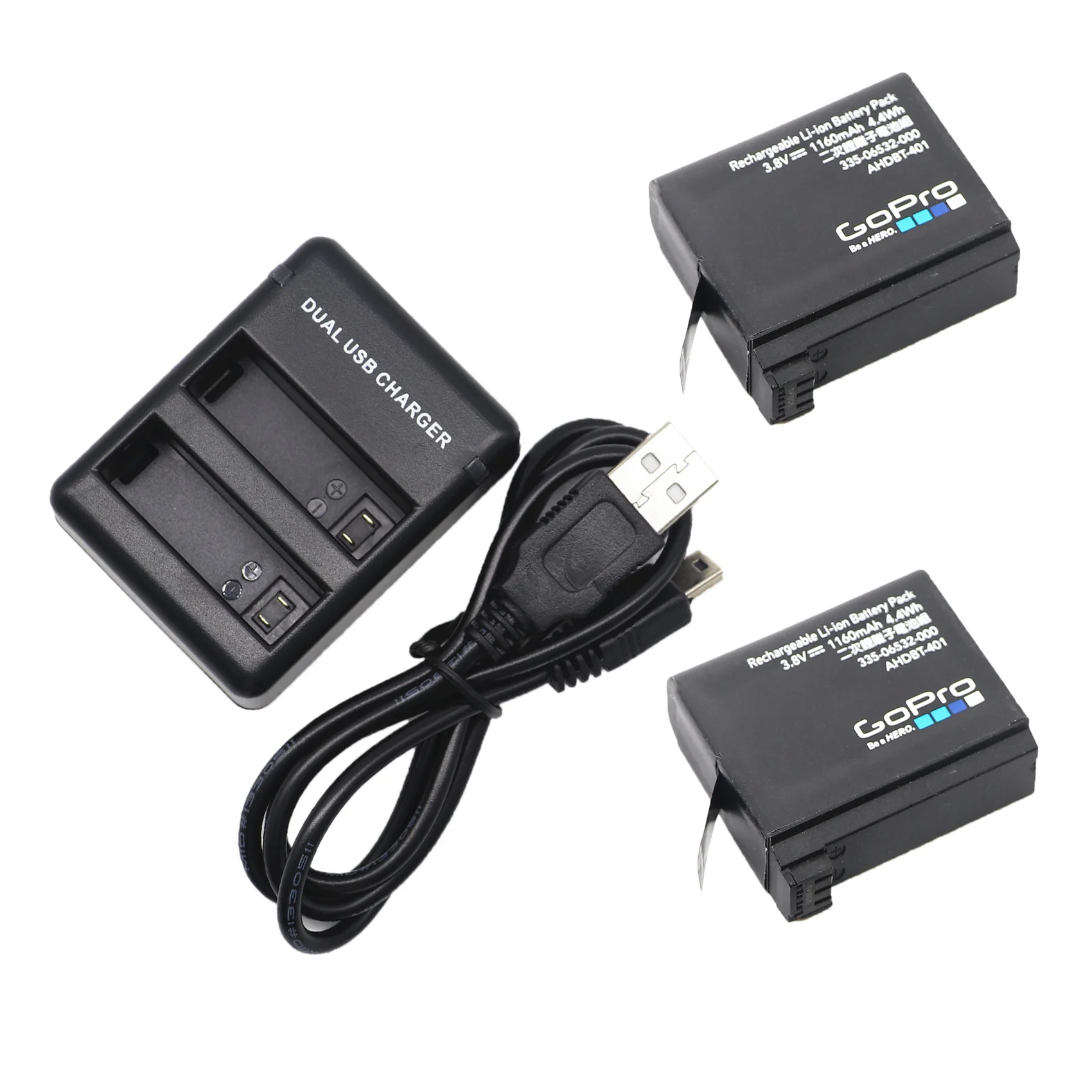Gopro Hero Bateria Original 1160mah Baterias para Gopro Hero Ahdbt 401 Action Câmera Acessórios - Image 2