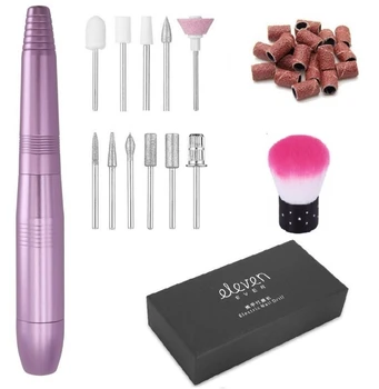 

1set Professional Electric Nail Drill Machine Kit Manicure Machine Nail Art Pen Pedicure Nail File Sander Polisher Tools