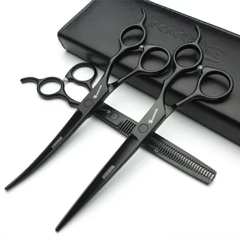 

Genuine professional 7 inch pet grooming scissors set dog shearing scissors Teddy trimming straight shear teeth shearing shears