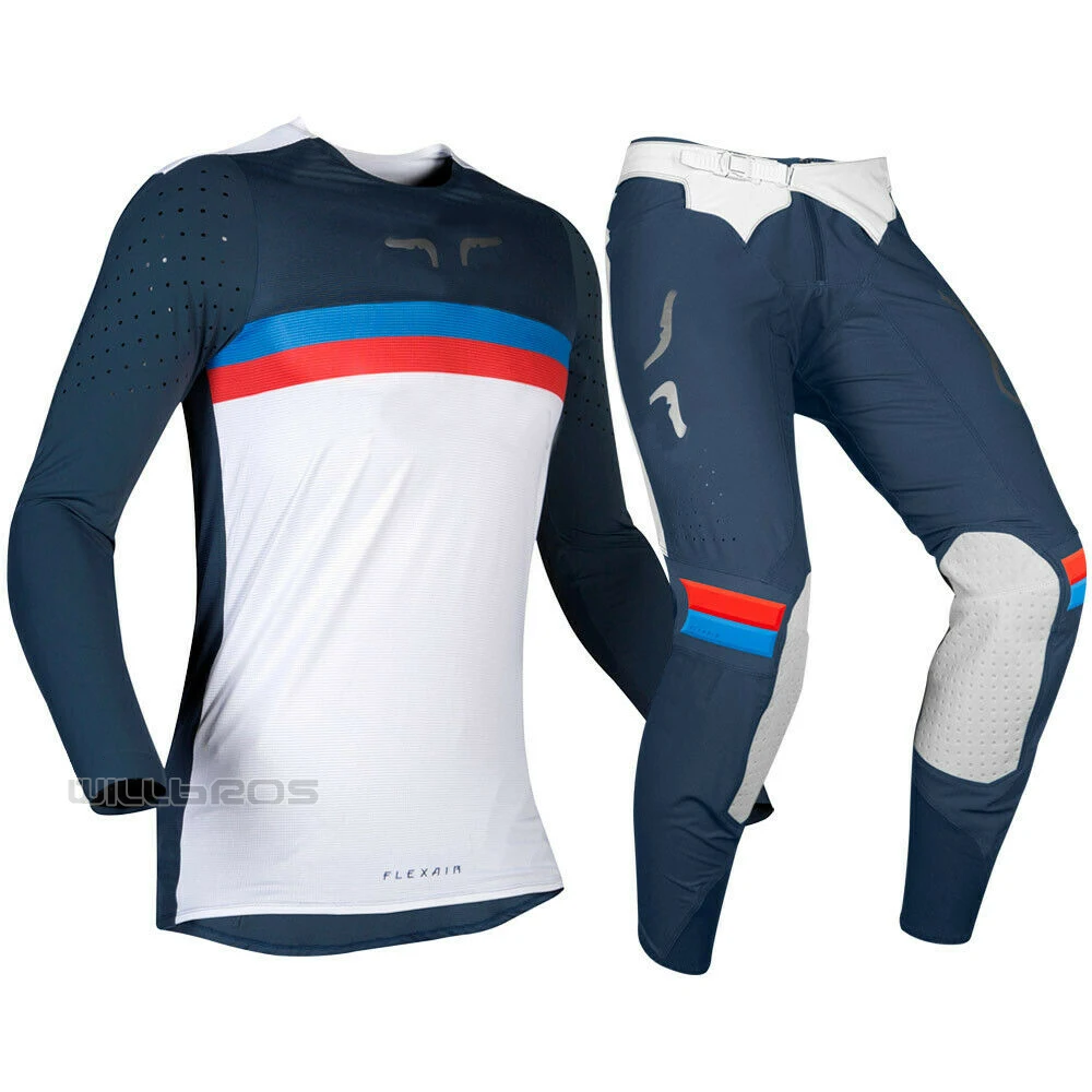 

2019 MX Racing Flexair Navy Jersey Pants Adult Motocross Off Road Gear Set Motorcycle Racing Kit