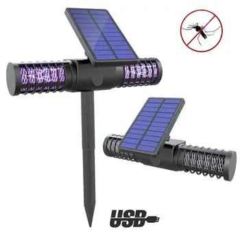

Outdoor Solar Mosquito Flies Bug Killer UV LED Lamp Waterproof Insect Trap Light