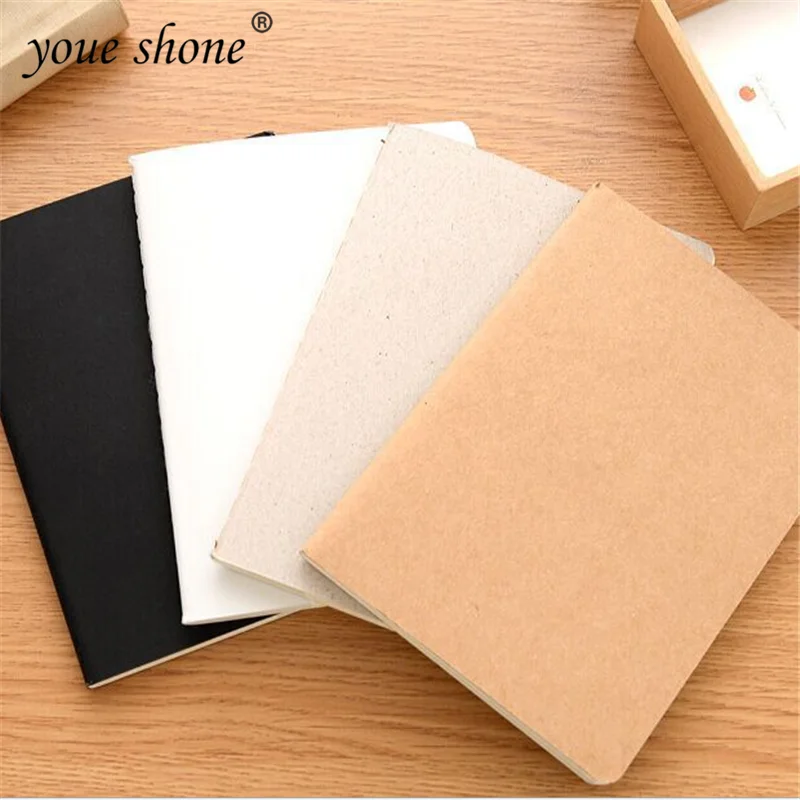 Однотонный блокнот без рисунка в стиле ретро 1 шт. простой портативный деловые