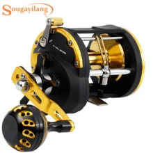 

Sougayilang Trolling Fishing Reel Right Hand Strong Sea Reel The Best Gift for Man Casting Drum Reel Boat Fishing Tackle Tools