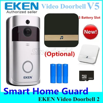 

EKEN wifi video doorbell V5 Smart Home Door Bell Chime 720P HD Camera Real-Time Video Two-Way Audio Night Vision PIR Motion