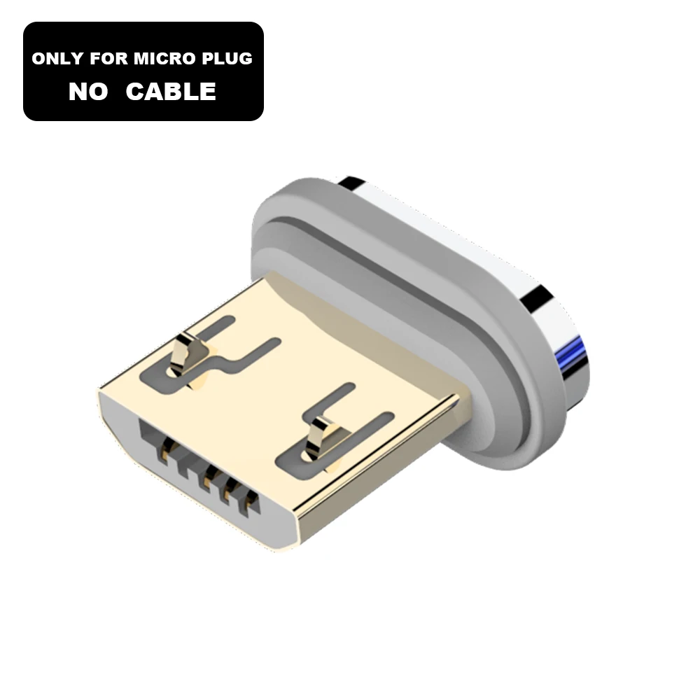 Vanniso 1 м 2 м 3A провод для быстрого заряда тип-c Магнитный кабель для зарядки телефона для iphone xiaomi Android мобильный телефон Магнитный USB кабель - Цвет: Only pulg For Micro