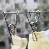 5/8pcs Multipurpose Stainless Steel Clips Clothes Pins Pegs Holders Clothing Clamps Sealing Clip Household Clothespin 1